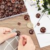 100Pcs 1-Hole Plastic Buttons BUTT-CA0001-05B-3