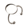 304 Stainless Steel Open Cuff Ring Components STAS-M057-01E-P-1