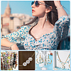 24Pcs 6 Styles Natural Shell Gold Enamel Beads BSHE-PH0001-58-5