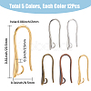 60Pcs 5 Colors Brass Earring Hooks for Earring Designs KK-SP0002-50-2