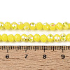 AB Color Plated Opaque Glass Rondelle Beads Strands EGLA-T029-4mm-09D-4