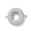 Brass Micro Pave Cubic Zirconia Letter Links KK-I717-04O-P-1