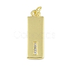 Brass Micro Pave Clear Cubic Zirconia Pendants KK-P266-06G-I-1