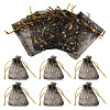30Pcs Gold Stamping Moon Star Organza Drawstring Gift Bags ABAG-TA0002-21E-2