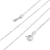 Silver Color Plated Brass Chain Necklaces for Women X-NJEW-D077-S-1