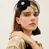 Bridal Wedding Mesh Feather Fascinator Hats Hair Chips OHAR-WH0011-47B-7