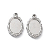 Non-Tarnish 304 Stainless Steel Pendant Cabochon Settings STAS-M323-57P-1