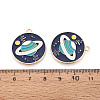 Rack Plating Alloy Enamel Pendants ENAM-S126-069-NR-3