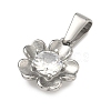 304 Stainless Steel Rhinestone Pendants STAS-A140-05D-P-2