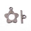 Flower Tibetan Style Alloy Toggle Clasps X-A0977Y-NF-1