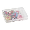 8Pcs 8 Colors Painted Glass Beads Bumpy Beads Heart LAMP-FS0001-50-6