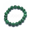 Synthetic Malachite(Dyed) Bead Stretch Bracelets BJEW-K212-C-031-2
