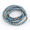 Electroplate Glass Faceted Rondelle Bead Strands EGLA-Q054-8mm-07-2