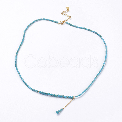Natural Howlite Pendant Necklaces NJEW-K108-17-04-1