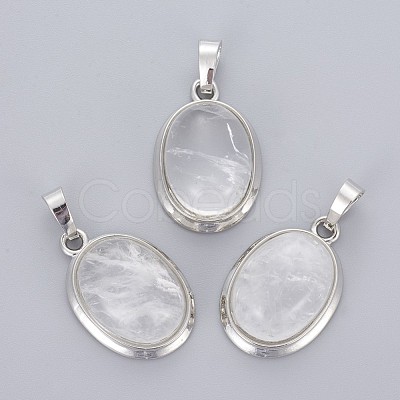 Natural Quartz Crystal Pendants G-L512-D22-1