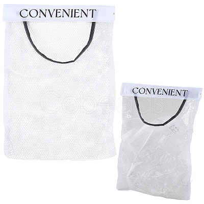 6Pcs Polyester Hanging Storage Bags with Hook and Loop Fastener AJEW-CN0006-68-1