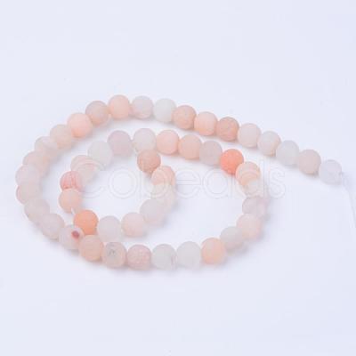 Natural Pink Aventurine Beads Strands G-Q462-8mm-13-1