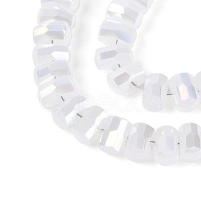 Electroplate Imitation Jade Glass Beads Strands EGLA-N022-09A-D03-1