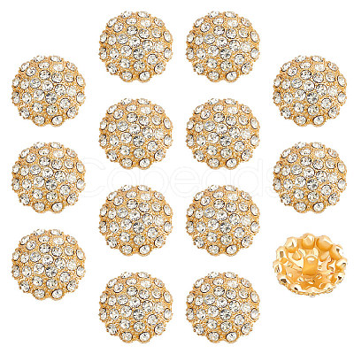 14pcs 1-Hole Alloy Shank Button FIND-FG0003-17B-1