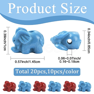 20Pcs 2 Colors Synthetic Coral Beads CORA-YW0001-03-1