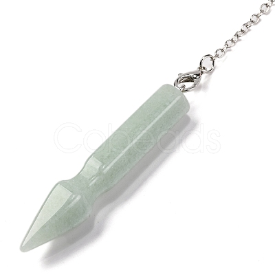 Natural & Synthetic Gemstone Pointed Dowsing Pendulums G-Q184-04P-1