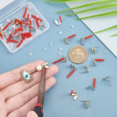 24Pcs Iron Stud Earring Findings FIND-UN0001-20-1