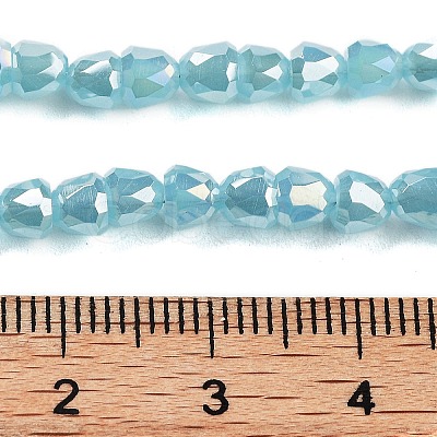 Electroplate Glass Beads Strands EGLA-D030-J4mm-B04-1