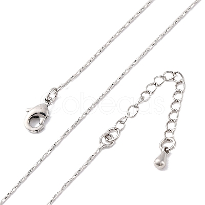 Brass Boston Link Chain Necklaces for Women NJEW-D302-02P-1