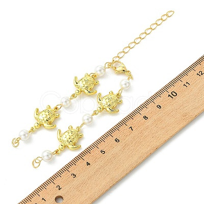 Ocean Sea Animals 304 Stainless Steel Link Chain Bracelet Making AJEW-JB01627-01-1
