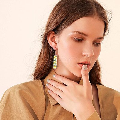 Wood Dangle Earrings EJEW-GA0001-02P-1