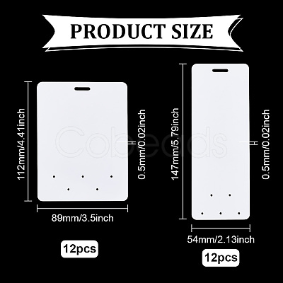 24Pcs 2 Styles PVC Plastic Badge Display Cards DIY-FG0006-35-1