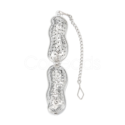 Tarnish Resistant Peanut Shape Tea Infuser AJEW-P091-07P-1