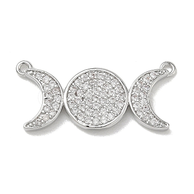 Brass Micro Pave Clear Cubic Zirconia Pendants KK-A300-10A-P-1