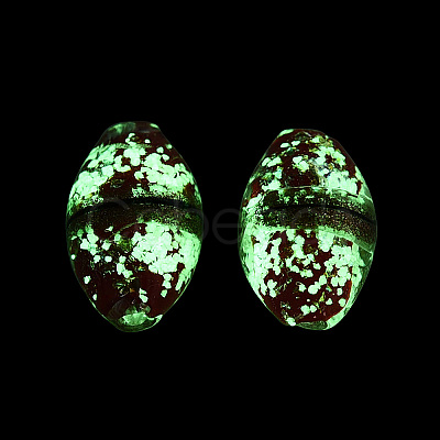 Luminous Handmade Gold Sand Lampwork Beads FOIL-N035-01B-1