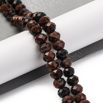 Natural Mahogany Obsidian Beads Strands G-K380-A15-01-1