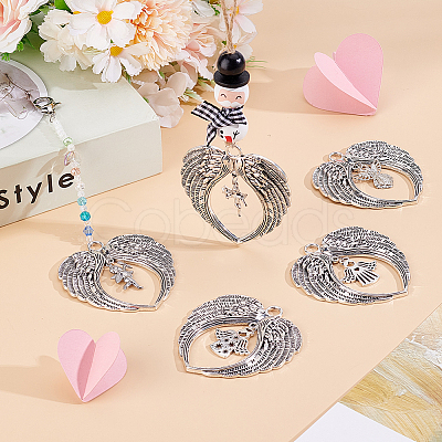 5Pcs 5 Styles Alloy Pendants PALLOY-GO00049-1