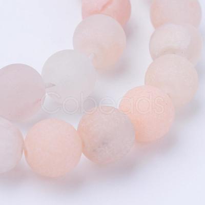 Natural Pink Aventurine Beads Strands G-Q462-6mm-13-1
