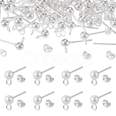 30Pcs 304 Stainless Steel Stud Earring Findings STAS-TADJ0001-02-1