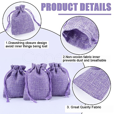 24Pcs Burlap Packing Pouches Drawstring Bags ABAG-BBC0001-07C-1