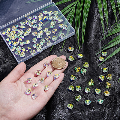100Pcs Glass Charms GLAA-SP0001-69-1