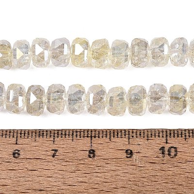 Electroplate Transparent Crackle Glass Beads Strands EGLA-Q135-01A-B02-1
