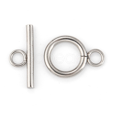 Tarnish Resistant 304 Stainless Steel Toggle Clasps X-STAS-F114-04P-B-1