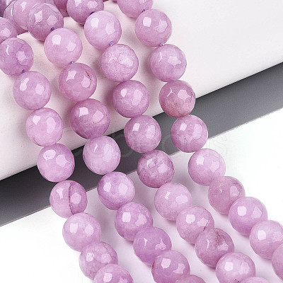 Natural White Jade Bead Strands G-R346-10mm-12-1