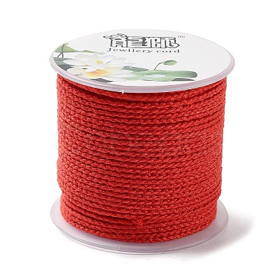 20M Polyester Braided Cord for Jewelry Making OCOR-G015-04A-03-1
