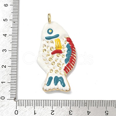Brass Enamel Pendants X-KK-Z153-06G-02-1