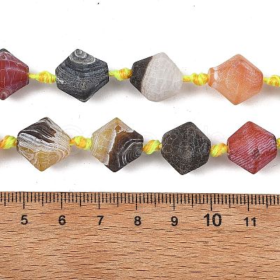 Natural Weathered Banded Agate Beads Strands GG-T001-04-1