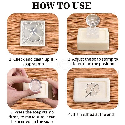 Clear Acrylic Soap Stamps DIY-WH0438-004-1