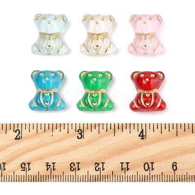 110Pcs 6 Colors Transparent Acrylic Beads MACR-FS0002-06-1
