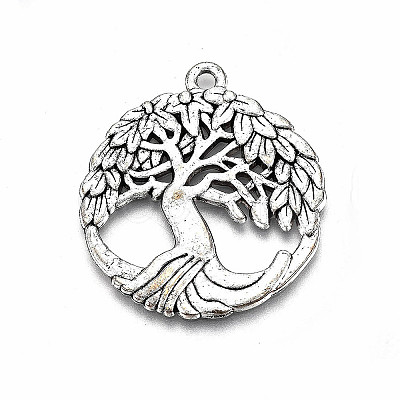 Tibetan Style Alloy Pendants X-TIBE-S323-020AS-RS-1