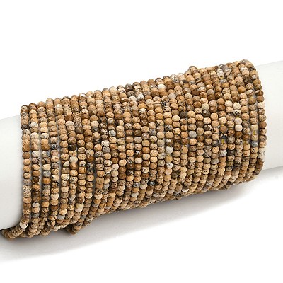 Natural Picture Jasper Beads Strands G-P572-A01-01-1